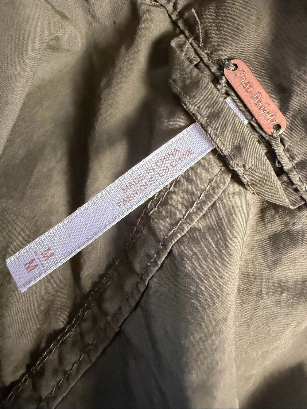 Free People Hooded Longline Jacket in Wild Sage Size Medium